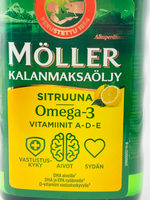 Moller Omega-3, Омега-3 + А-D-Е, со вкусом лимона, 500 мл (Норвегия)