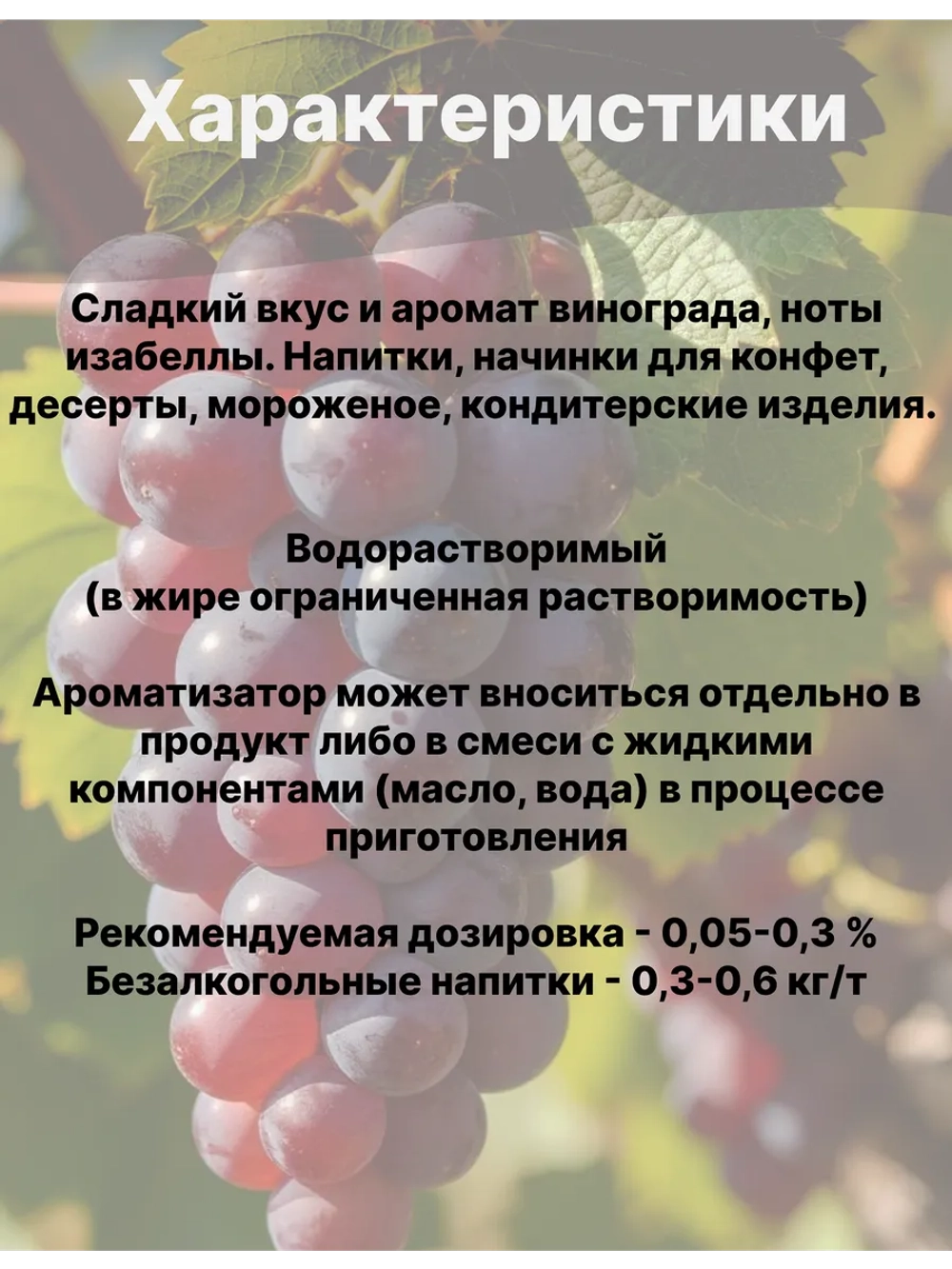 Ароматизатор пищевой Виноград 50 гр