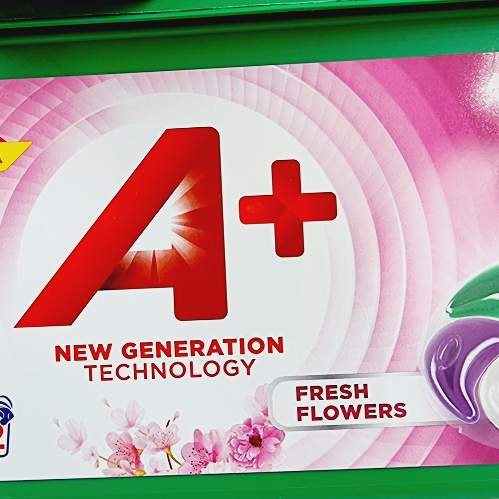 Капсулы для стирки A+ Fresh Flowers NEW GENERATION technology COLOR Caps Active4 4в1, для цветного белья 22 шт (Из Финляндии)