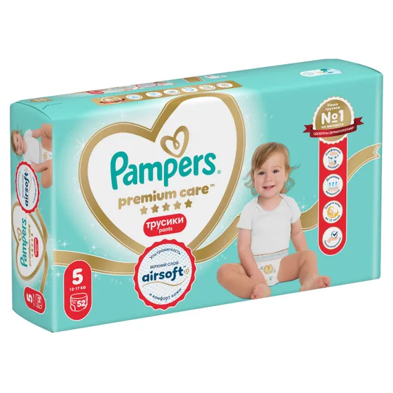 Трусики Pampers Premium Care 5 (12-17 кг) 52 шт.
