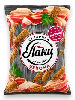 Сухарики со вкусом Бекона "Лаки" 75 г * 2 шт