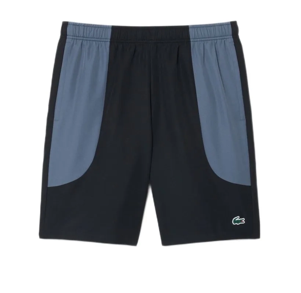 Теннисные шорты Lacoste Water Repellent Colour Block Sport - black/grey