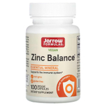 Jarrow Formulas, Zinc Balance, цинк, веганская добавка, 100 растительных капсул