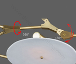 Ceiling design lamp  Branching Discs by Lindsey Adelman (9 lampshades,  Black)