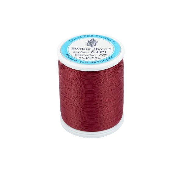 Нитки для пэчворка SumikoThread 200 м, (219 ярд), 07 бордовый
