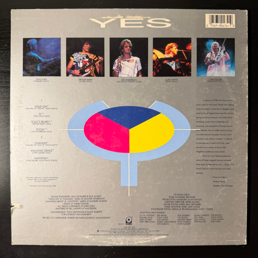 Yes ‎– 9012Live - The Solos (США 1985г.)