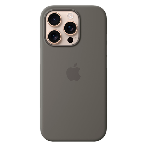 Силиконовый чехол с поддержкой MagSafe Apple Silicone Case для iPhone 16 Pro, Stone Gray (Каменно-серый)