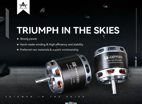 T-Motor AT4120 KV500 Long Shaft / VTOL / Fixed Wing