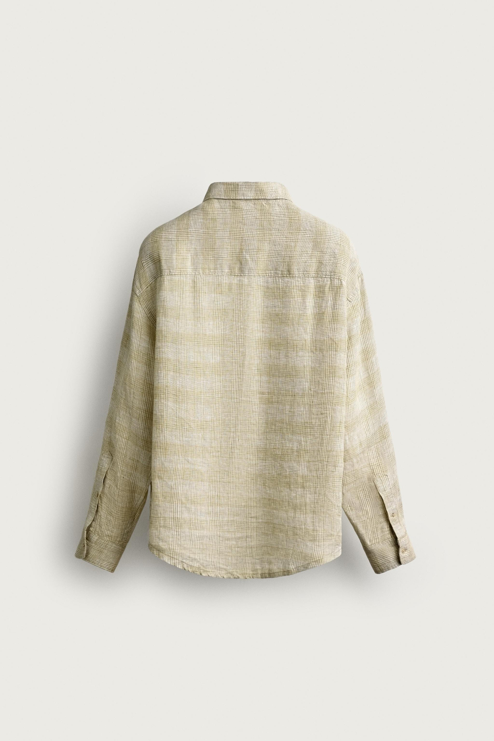 РУБАШКА RELAXED FIT В КЛЕТКУ ИЗ 100% ЛЬНА — ZARA