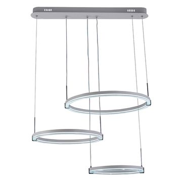 Подвесной светодиодный светильник 6097/3A WHT+CHR 132W белый/хром Profit Light