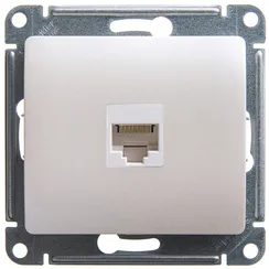 Розетка компьютерная RJ45 Cat 5e Systeme Electric Glossa Перламутр GSL000681K