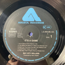 Винтажная виниловая пластинка LP Bay City Rollers It's A Game (Германия 1977)