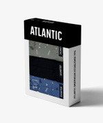 Мужские трусы слипы спорт Atlantic, набор из 3 шт., хлопок, светлый хаки + черные + голубые, 3MP-164