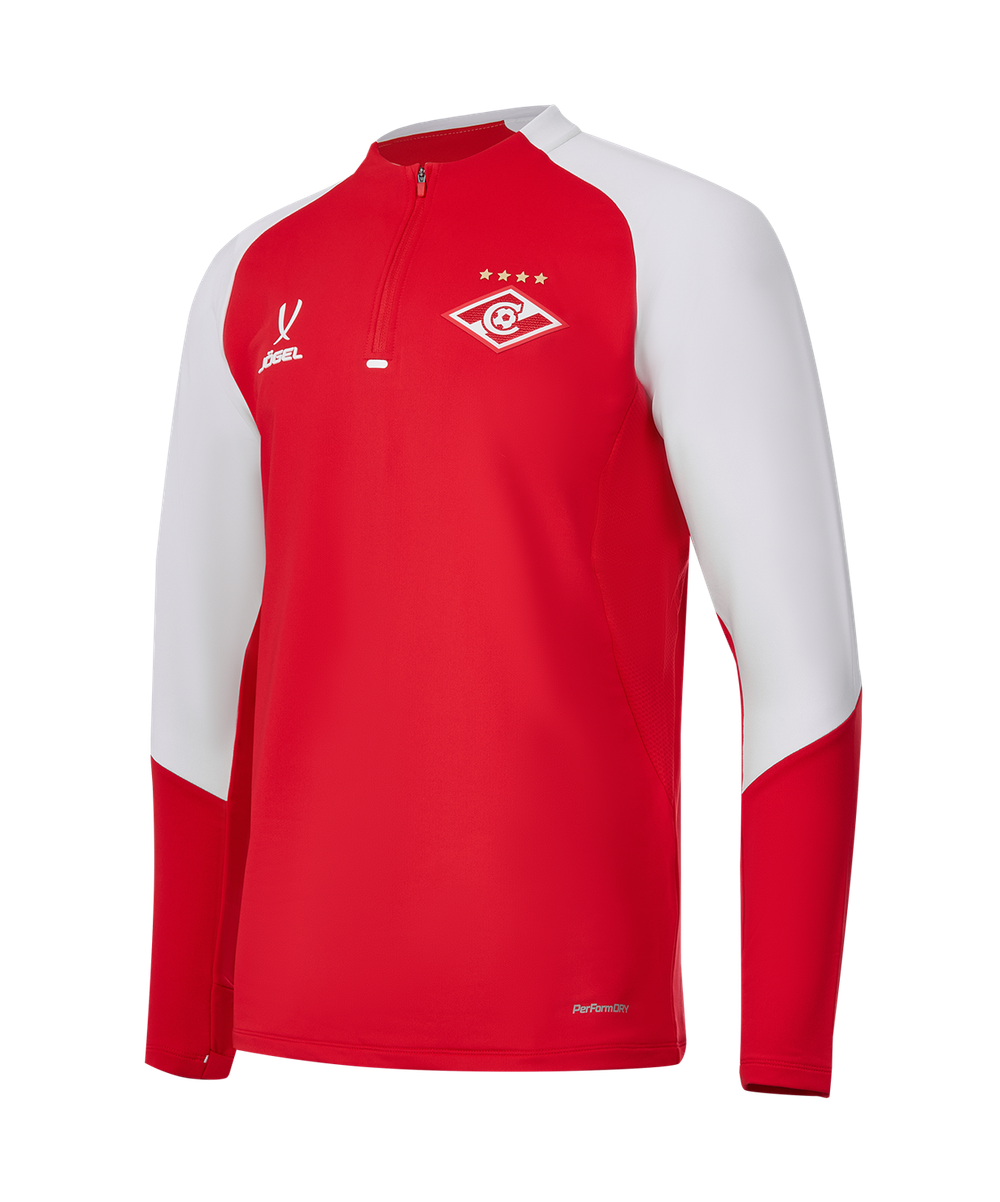 Джемпер тренировочный Jögel PREMIER PerFormDRY Spartak Training 1/4 Zip Top, красный