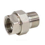 Соединитель латунь никель американка Ду 25 (1") прямой ВР/НР VALFEX VF.340.N.100