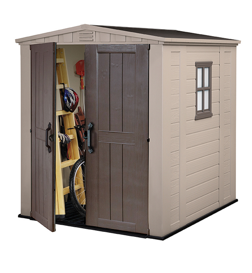 Пластиковый сарай Keter Factor 6x6, бежевый (размеры 173 х 195 см)