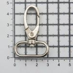 Карабин металл 25.0 мм (48х32 мм), цв.никель, 20 шт
