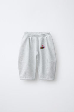 ZARA - FRUIT OF THE LOOM™ БРЮКИ С ВЫШИВКОЙ, СВЕТЛО-СЕРЫЙ