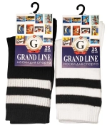 Носки для спорта мужские GRAND LINE цвет чёрный, р. 23