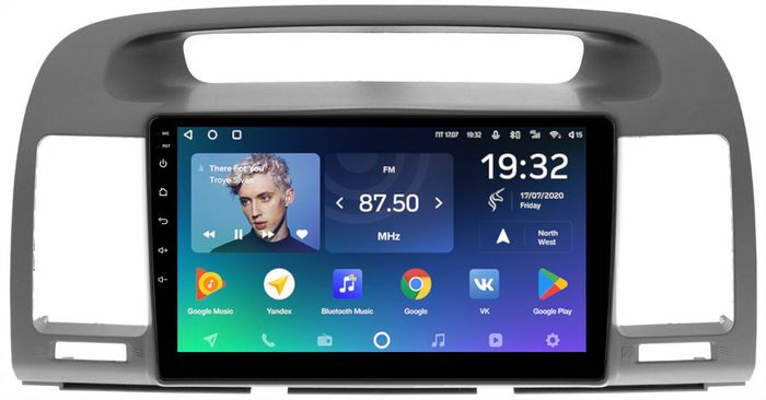 Магнитола для Toyota Camry 30 2001-2006 (рамка графитовая) - Teyes CC2 PLUS монитор 9" QLED, Android 10, Быстрая, SIM-слот