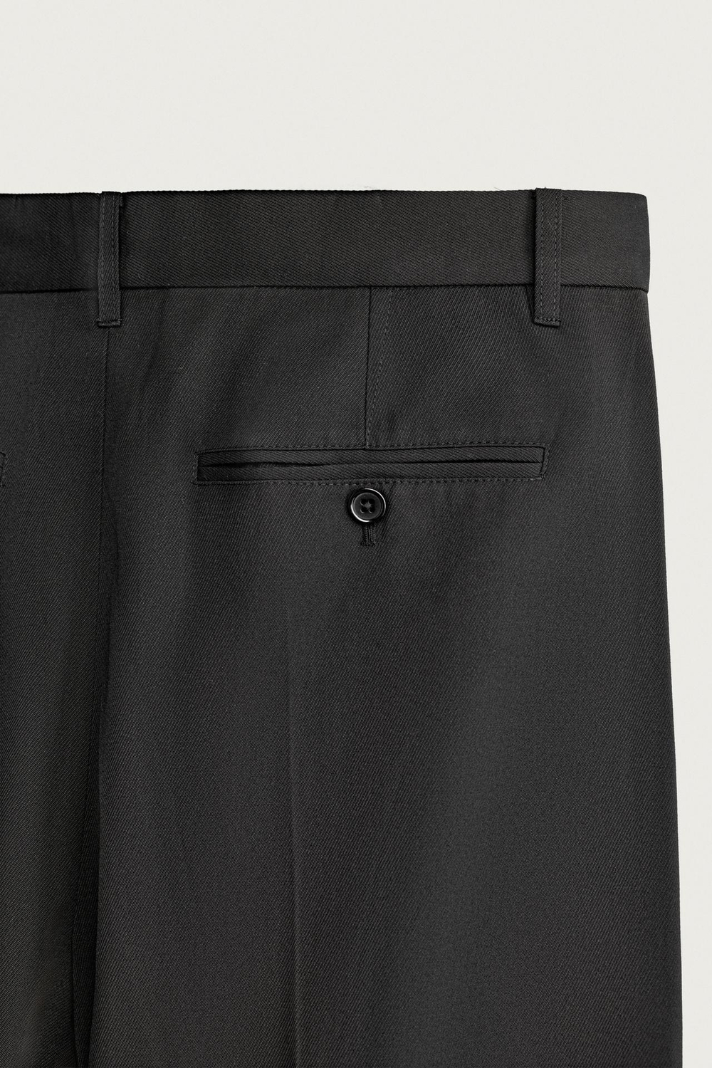 ZARA БРЮКИ RELAXED FIT СО СКЛАДКАМИ, ЧЕРНЫЙ