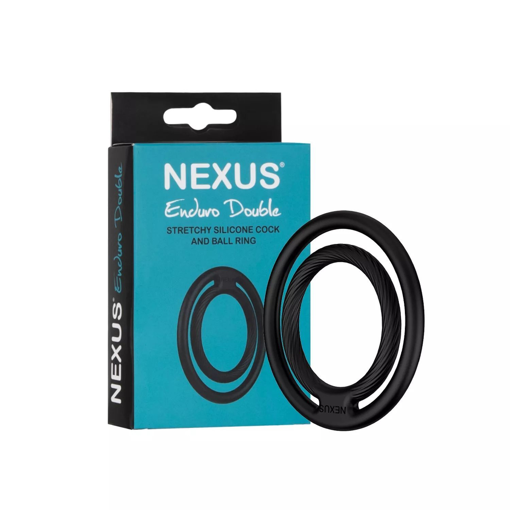 Черное двойное эрекционное кольцо Nexus Enduro Double (Цвет: черный)