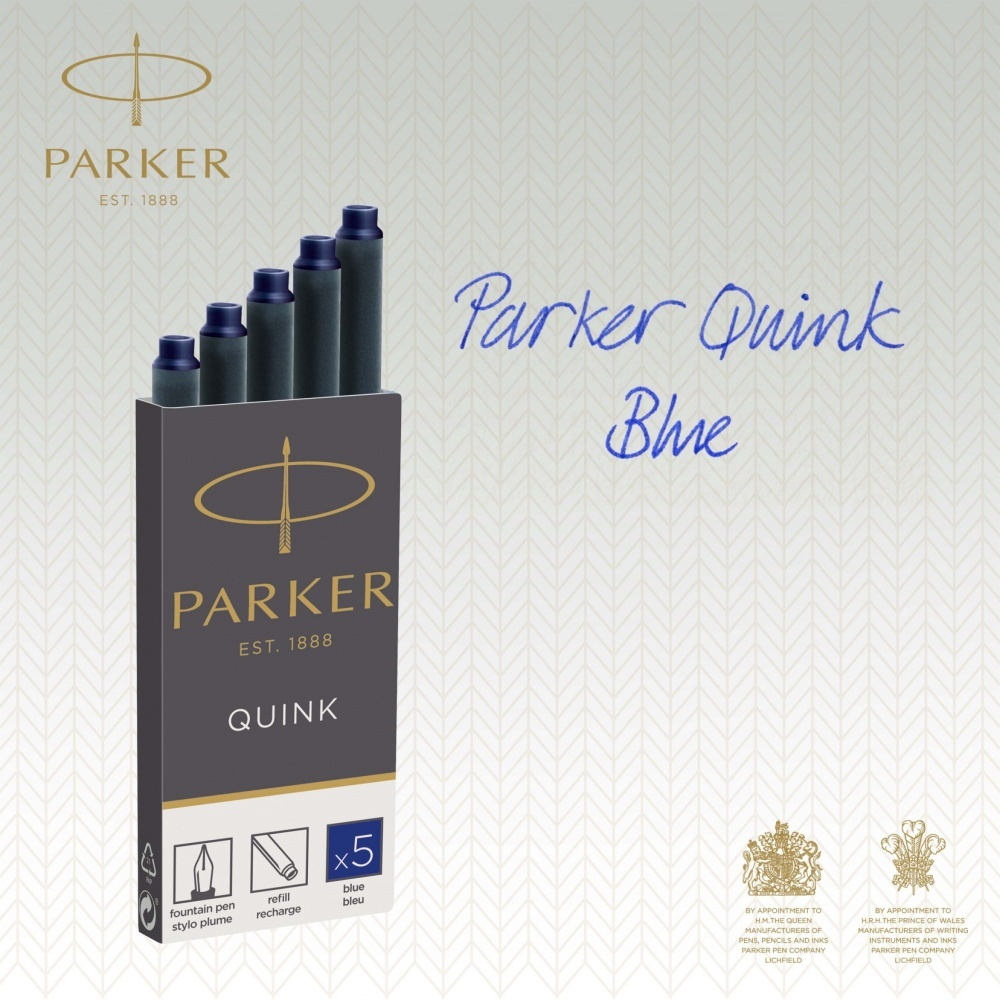 Картридж Parker с чернилами для перьевой ручки Z11, упаковка из 5 шт., цвет: Blue