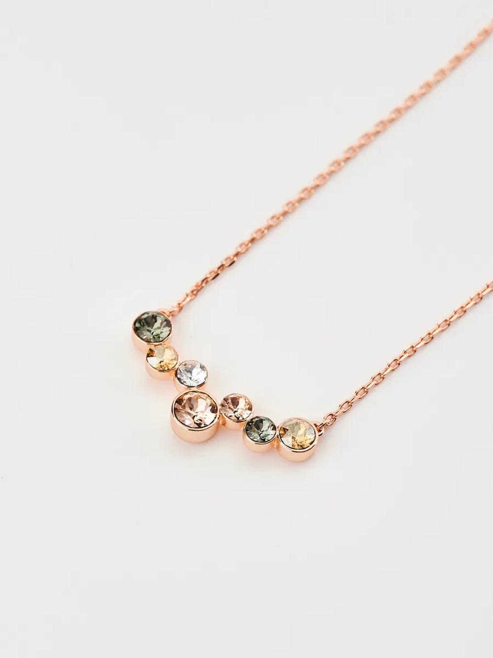 Колье-дуга Эльза с кристаллами Swarovski шампань