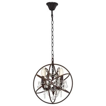 Подвесная люстра 4*Е14 LOFT1897/4 коричневый Foucaults Orb Crystal LOFT IT
