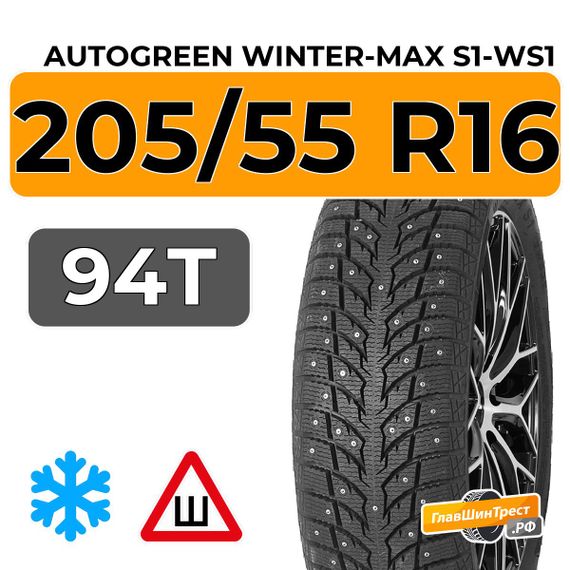 Autogreen Winter-Max S1-WS1 205/55 R16 94T XL шип.