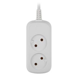 Удлинитель электрический ЭРА UDL-10-230 Greenline 2 розетки без заземления 3м ПВС 2x0.75мм2 | Электротовары