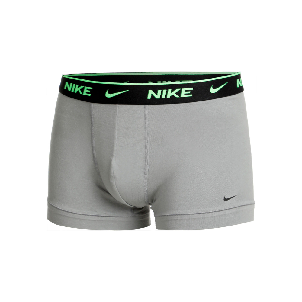 Nike Everyday Cotton Stretch Trunk Boxer Shorts 3 Pack Men - Grey, Neon Green