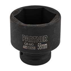 Головка ударная глубокая, 58мм (6гр) 1'' Partner PA-48510058