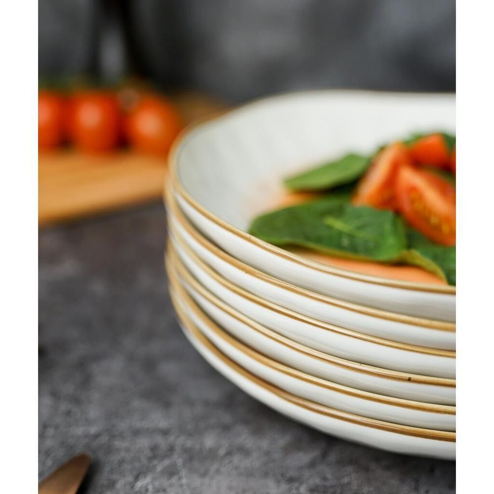 Салатник 450 мл d 21,5 см h3,8 см оранжевый фарфор "The Sun Eco" P.L. Proff Cuisine [6]