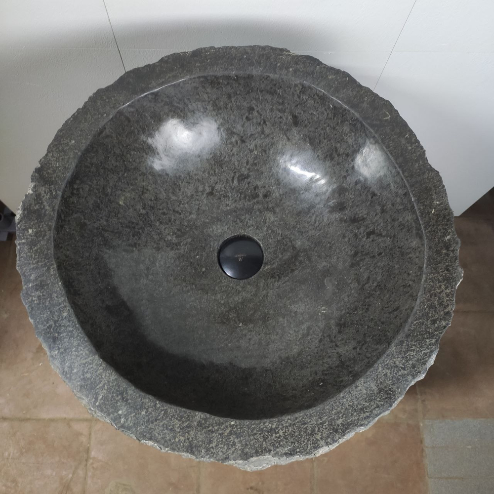 Раковина напольная из мрамора Black MN-01497 (57*57*90)