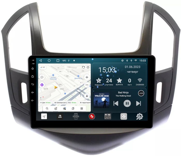 Магнитола для Chevrolet Cruze 2012-2015 (серебро/черный) - Redpower 048 Android 10, Быстрая, CarPlay, SIM-слот