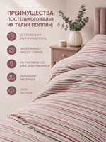 Пододеяльник 175х210 2-спальный Поплин Хлопок Гуси на зеленом фоне