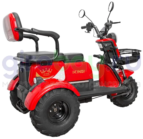 Электротрицикл IKINGI SIBTRIKE T3 Pro MAX 1000W (60V/30Ah) - Красный фото №9