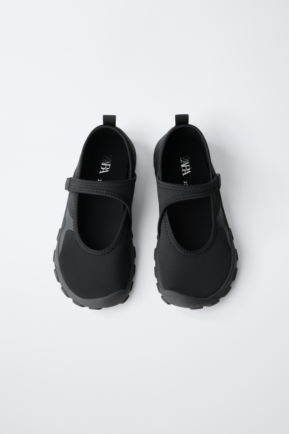 ZARA СПОРТИВНЫЕ БАЛЕТКИ BAREFOOT, ЧЕРНЫЙ