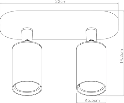 Спот Arte Lamp AQUARIUS A3226PL-2BK, 2хGU10