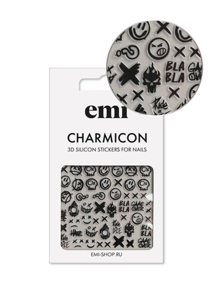 Charmicon 3D Silicone Stickers №181 Смайл