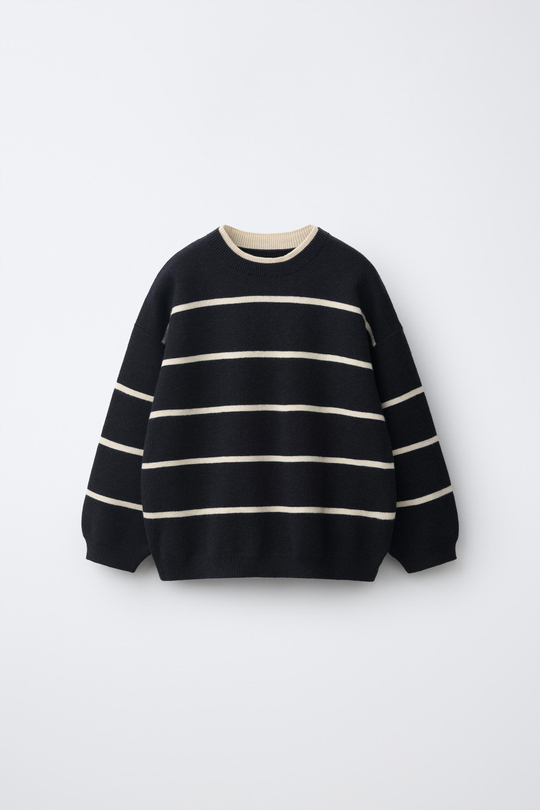 ZARA СВИТЕР В ПОЛОСКУ, МОРСКОЙ СИНИЙ