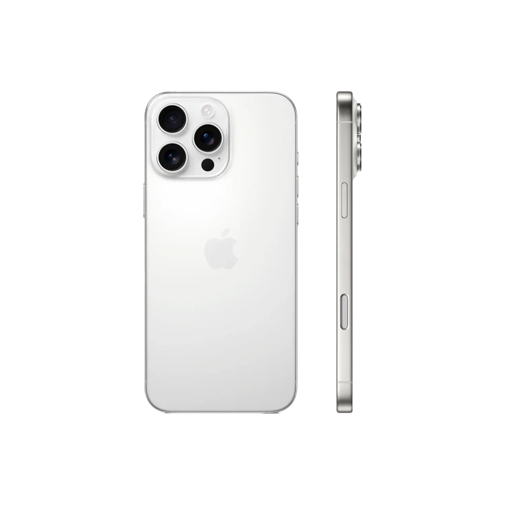 Смартфон Apple iPhone 16 Pro Max 512GB, Nano-SIM + eSIM, White Titanium (Титановый белый)