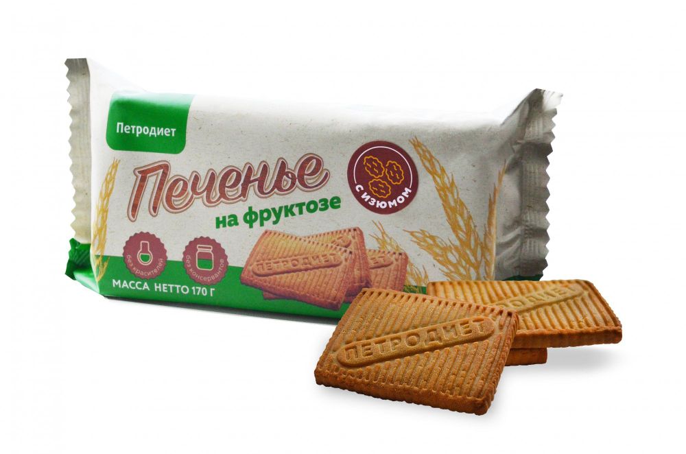 Печенье Петродиет молочное на фруктозе 170гр