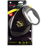 flexi рулетка Giant Neon XL (от 50 кг) лента 8 м, светоотражающая, желтый неон