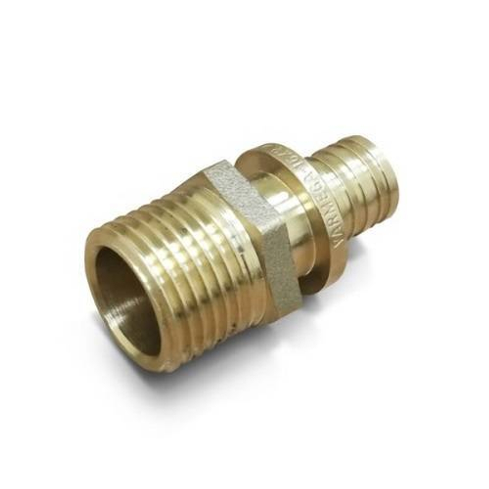 Переход на наружную резьбу Varmega Slide-fit - 20 x 1/2" (для труб из сшитого полиэтилена, латунь)