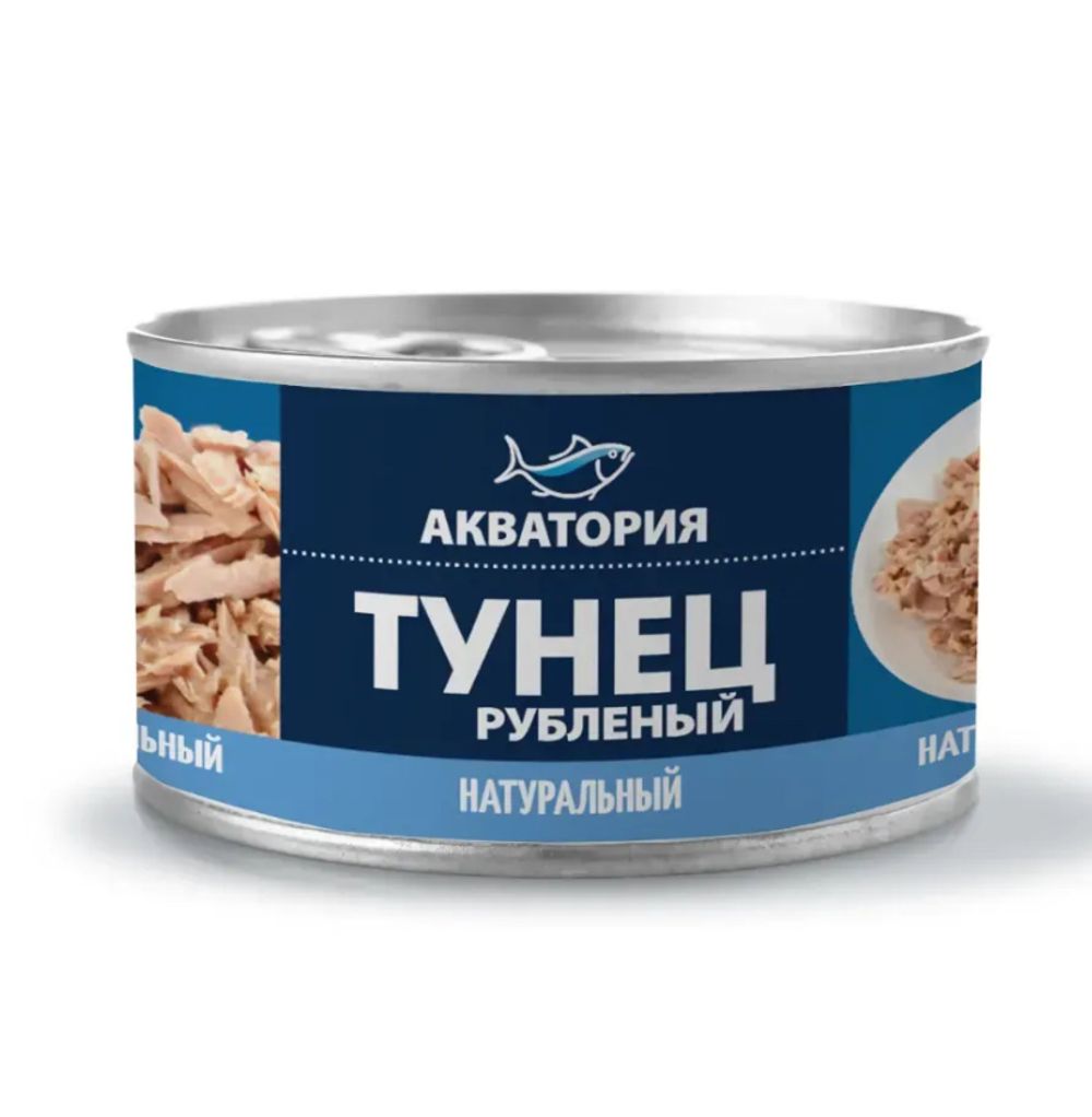 Рубленое филе тунца Акватория полосатого в собственном соку 185гр