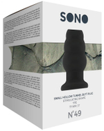 Чёрная анальная пробка с тоннелем №49 Small Hollow Tunnel Butt Plug 3 Inch - 7,7 см. (Цвет: черный)