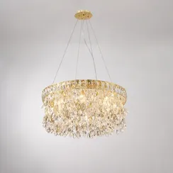 Люстра подвесная NewRgy NW039-ф600*H260(1200) NEW 25 H GOLD, 8×40 Вт, золотая