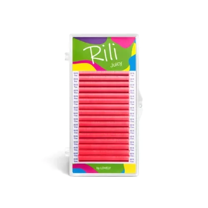 Ресницы неоновые розовые Rili Juicy - 16 линий - MIX
